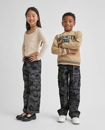 Kids Wide Leg Pull On Cargo Pants