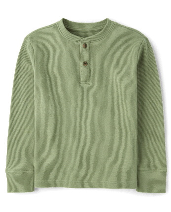 Boys Thermal Henley Top