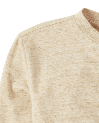 Boys Marled Henley Top