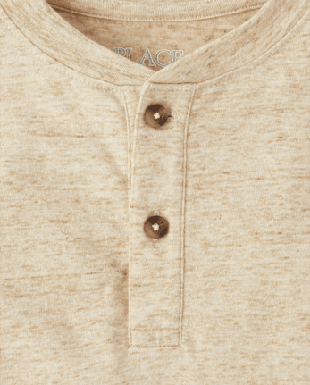 Boys Marled Henley Top