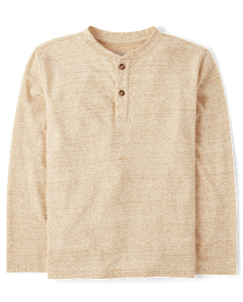 Boys Marled Henley Top