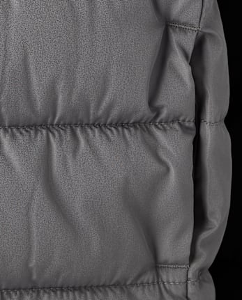 Boys Colorblock Hooded Puffer Jacket