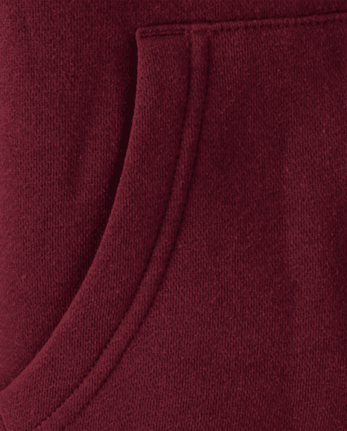 Boys Varsity Patch Premium Fleece Sherpa Lined Zip Up Hoodie