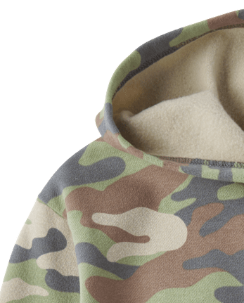 Sweat à capuche en polaire camouflage de qualité supérieure pour enfants