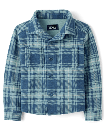 Baby And Toddler Plaid Knit Button Up Shirt