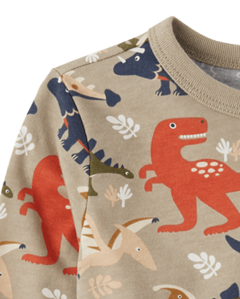 Lot de 3 hauts dinosaures pour bébés et tout-petits garçons