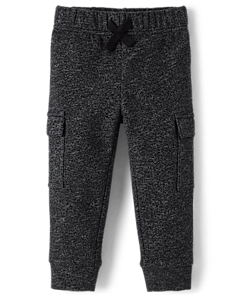 Baby And Toddler Boys Marled Fleece Cargo Jogger Pants