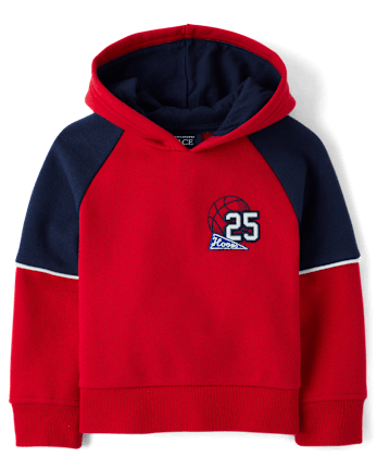 Baby And Toddler Boys Embroidered Varsity Premium Fleece Hoodie