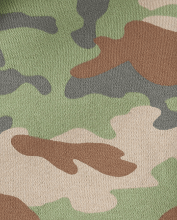 Sweat à capuche zippé en polaire premium camouflage doublé sherpa pour bébés et petits garçons
