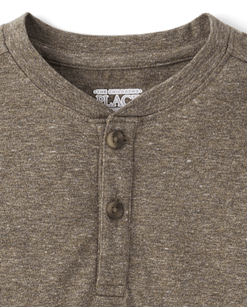 Haut Henley chiné pour bébés et tout-petits garçons