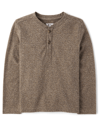 Baby And Toddler Boys Marled Henley Top