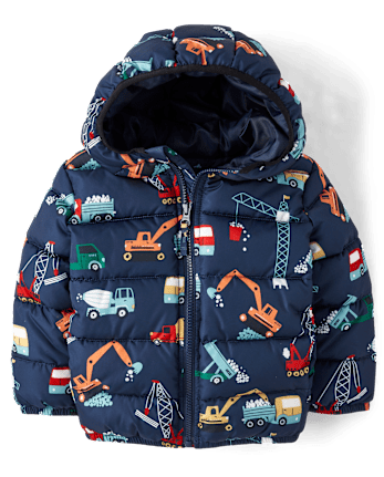 Toddler Boys Print Puffer Jacket