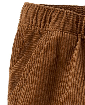 Pantalon cargo à jambes larges en velours côtelé pour bébés et petits garçons