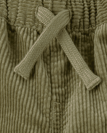 Pantalon cargo à jambes larges en velours côtelé pour bébés et petits garçons