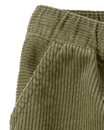 Pantalon cargo à jambes larges en velours côtelé pour bébés et petits garçons