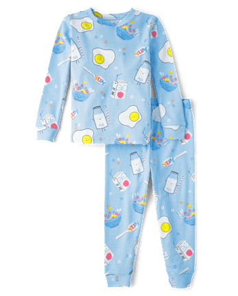 Baby And Toddler Boys Breakfast Henley Snug Fit Cotton Pajamas