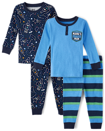 Lot de 2 pyjamas ajustés en coton pour bébés et tout-petits garçons