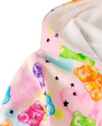 Girls Gummy One Piece Pajamas - Cozy Fleece