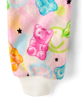 Girls Gummy One Piece Pajamas - Cozy Fleece