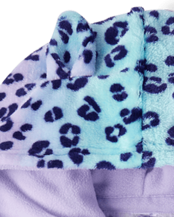 Pyjama une pièce léopard pour fille - Polaire douce