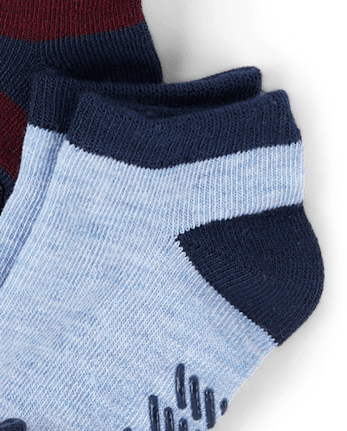 Toddler Boys Striped Ankle Socks 10-Pack