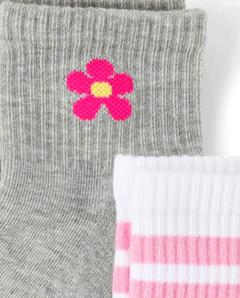 Lot de 6 paires de chaussettes mi-mollet rembourrées Icon pour petites filles