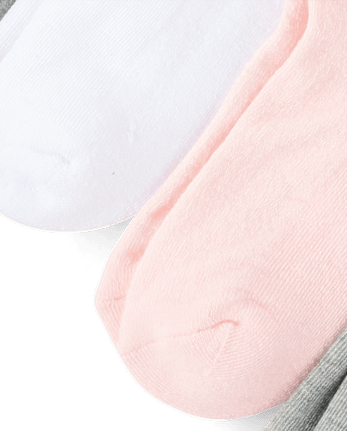 Lot de 6 paires de chaussettes mi-mollet rembourrées Icon pour petites filles
