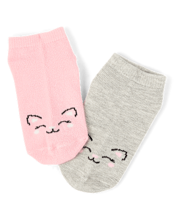 Lot de 10 paires de chaussettes à motif chat pour petites filles