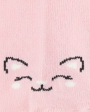 Lot de 10 chaussettes courtes pour petites filles à motifs de chats