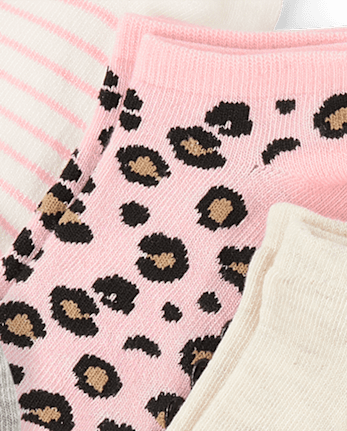 Lot de 10 chaussettes courtes pour petites filles à motifs de chats