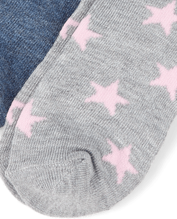Lot de 10 paires de chaussettes courtes à étoiles pour filles