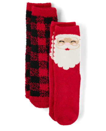 Kids Matching Family Santa Cozy Socks 2-Pack