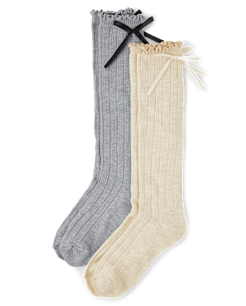 Girls Bow Boot Socks 2-Pack