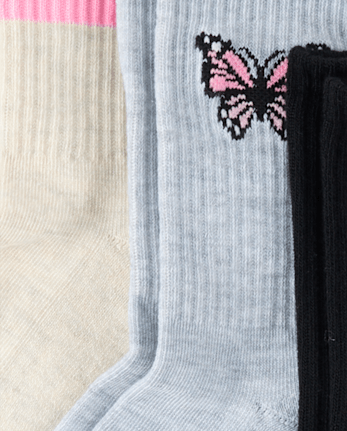 Girls Icon Cushioned Crew Socks 6-Pack