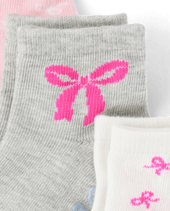 Toddler Girls Bow Midi Socks 6-Pack