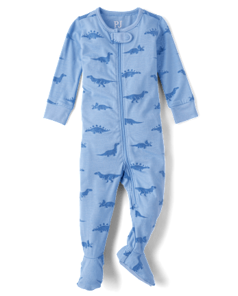 Baby And Toddler Boys Dino Footed One Piece Pajamas