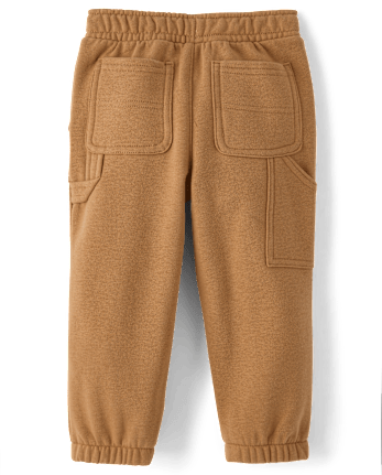 Baby And Toddler Boys Premium Fleece Carpenter Jogger Pants