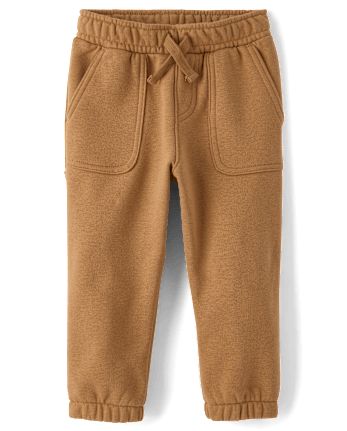 Baby And Toddler Boys Premium Fleece Carpenter Jogger Pants