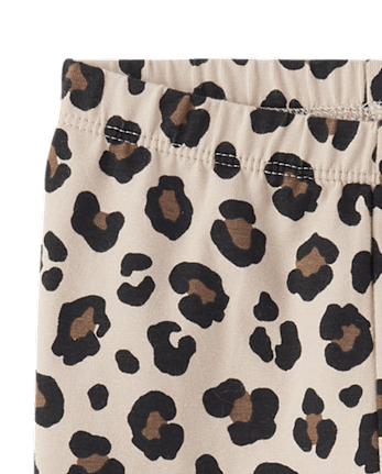 Lot de 2 leggings tutu léopard pour bébé fille