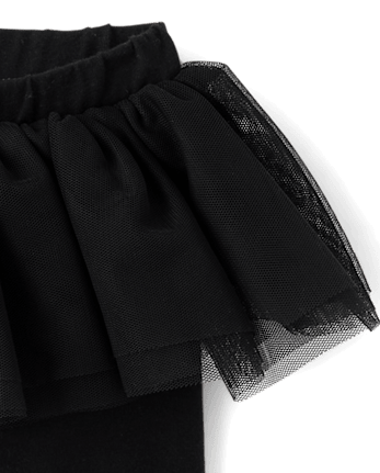 Lot de 2 leggings tutu léopard pour bébé fille