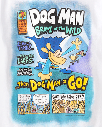 Boys Dog Man Comic Graphic Tee