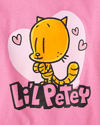 Girls Dog Man Lil Petey Graphic Tee