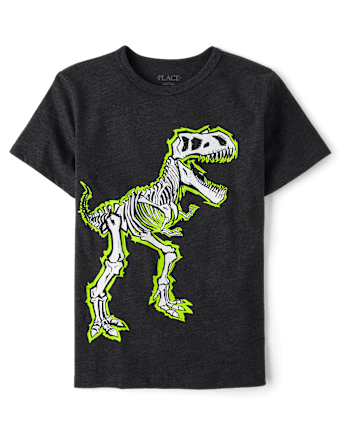 Boys Dino Skeleton Graphic Tee