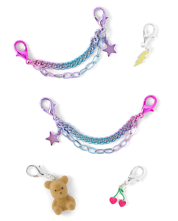 Girls Chain Link Shoelace Charm 5-Pack