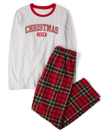 Adult Matching Family Christmas Crew Cotton And Flannel Pajamas