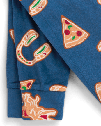 Boys Gingerbread Gamer Snug Fit Velour Pajamas