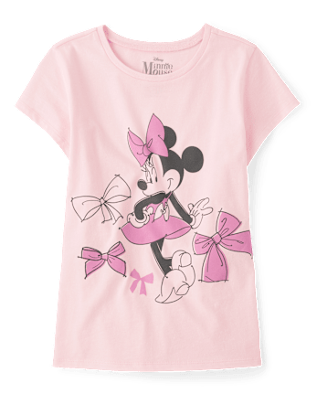 Girls Minnie Mouse Bows Graphic Tee