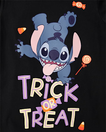 Girls Trick Or Treat Stitch Graphic Tee