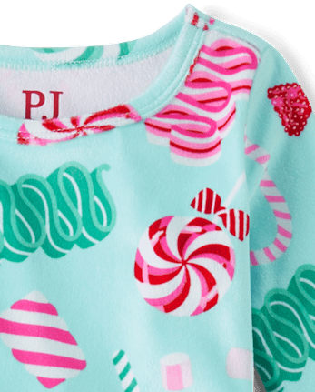 Baby And Toddler Girls Holiday Gummy Velour Pajamas