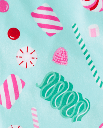Baby And Toddler Girls Holiday Gummy Velour Pajamas